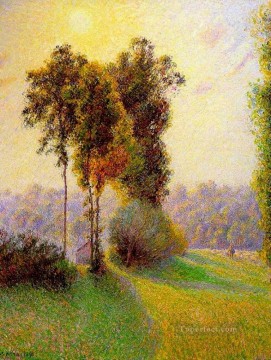 風景 Painting - シャルル・エラニーの夕日 1891年 カミーユ・ピサロ 風景